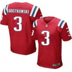 New England Patriots #3 Stephen Gostkowski Red Alternate NFL Nike Elite Jersey