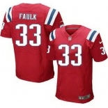 New England Patriots #33 Kevin Faulk Red Retired Player NFL Nike Elite Jersey