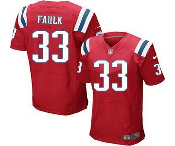 New England Patriots #33 Kevin Faulk Red Retired Player NFL Nike Elite Jersey