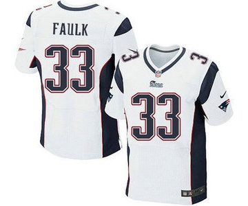 New England Patriots #33 Kevin Faulk White Retired Player NFL Nike Elite Jersey