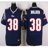New England Patriots #38 Brandon Bolden Navy Blue Team Color NFL Nike Elite Jersey