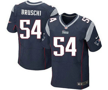 New England Patriots #54 Tedy Bruschi Navy Blue Retired Player NFL Nike Elite Jersey