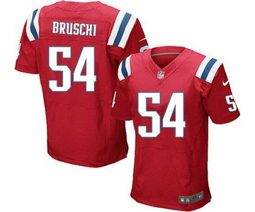 New England Patriots #54 Tedy Bruschi Red Retired Player NFL Nike Elite Jersey