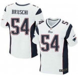 New England Patriots #54 Tedy Bruschi White Retired Player NFL Nike Elite Jersey