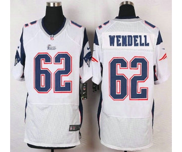 New England Patriots #62 Ryan Wendell White Road NFL Nike Elite Jersey