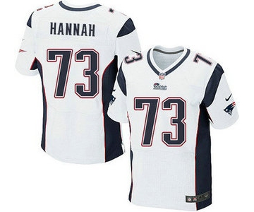 New England Patriots #73 John Hannah White Retired Player NFL Nike Elite Jersey