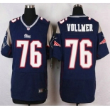 New England Patriots #76 Sebastian Vollmer Navy Blue Team Color NFL Nike Elite Jersey