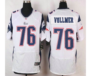 New England Patriots #76 Sebastian Vollmer White Road NFL Nike Elite Jersey