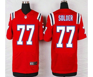 New England Patriots #77 Nate Solder Red Alternate NFL Nike Elite Jersey