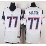 New England Patriots #77 Nate Solder White Road NFL Nike Elite Jersey