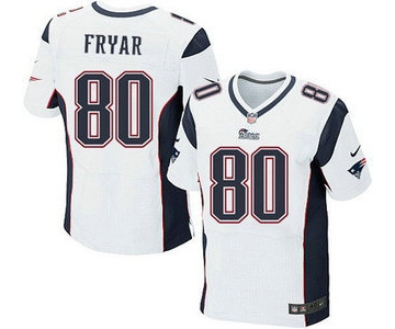 New England Patriots #80 Irving Fryar White Retired Player NFL Nike Elite Jersey