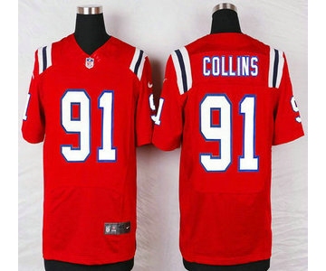 New England Patriots #91 Jamie Collins Red Alternate NFL Nike Elite Jersey