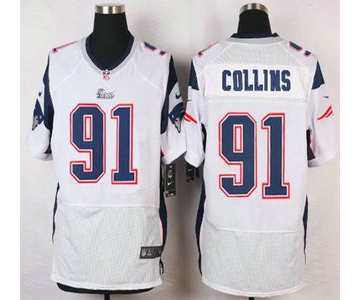 New England Patriots #91 Jamie Collins White Road NFL Nike Elite Jersey