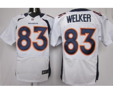 Nike Denver Broncos #83 Wes Welker White Elite Jersey