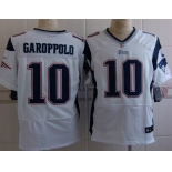 Nike New England Patriots #10 Jimmy Garoppolo White Elite Jersey