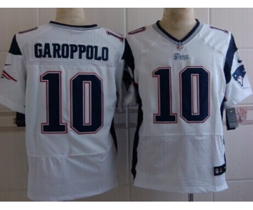 Nike New England Patriots #10 Jimmy Garoppolo White Elite Jersey