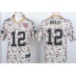 Nike New England Patriots #12 Tom Brady 2013 USMC Camo Elite Jersey