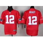 Nike New England Patriots #12 Tom Brady 2014 QB Red Elite Jersey
