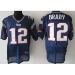 Nike New England Patriots #12 Tom Brady Blue Elite Jersey
