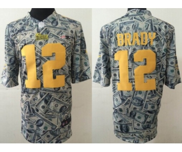 Nike New England Patriots #12 Tom Brady Dollars Fashion Elite Jersey