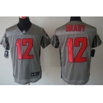 Nike New England Patriots #12 Tom Brady Gray Shadow Elite Jersey