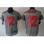 Nike New England Patriots #12 Tom Brady Gray Shadow Elite Jersey