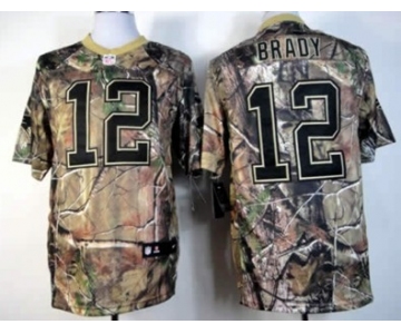 Nike New England Patriots #12 Tom Brady Realtree Camo Elite Jersey