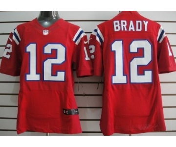 Nike New England Patriots #12 Tom Brady Red Elite Jersey