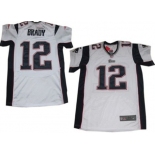 Nike New England Patriots #12 Tom Brady White Elite Jersey