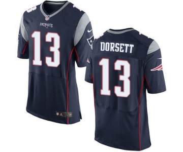 Nike New England Patriots #13 Phillip Dorsett Navy Blue Team Color Men's Stitched NFL Elite Jersey