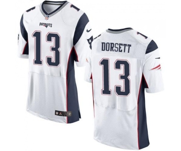 Nike New England Patriots #13 Phillip Dorsett White Men's Stitched NFL Elite Jersey