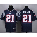 Nike New England Patriots #21 Malcolm Butler Blue Elite Jersey