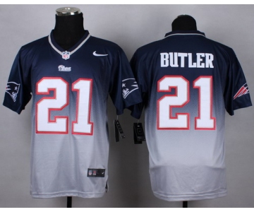 Nike New England Patriots #21 Malcolm Butler Blue/Gray Fadeaway Elite Jersey