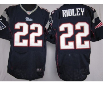 Nike New England Patriots #22 Stevan Ridley Blue Elite Jersey