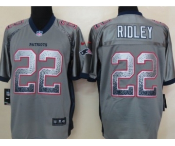 Nike New England Patriots #22 Stevan Ridley Drift Fashion Gray Elite Jersey