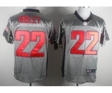 Nike New England Patriots #22 Stevan Ridley Gray Shadow Elite Jersey