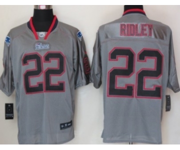 Nike New England Patriots #22 Stevan Ridley Lights Out Gray Elite Jersey