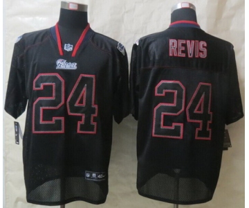 Nike New England Patriots #24 Darrelle Revis Lights Out Black Elite Jersey