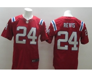 Nike New England Patriots #24 Darrelle Revis Red Elite Jersey