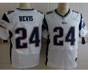 Nike New England Patriots #24 Darrelle Revis White Elite Jersey