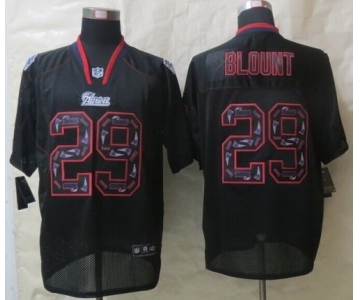 Nike New England Patriots #29 LeGarrette Blount Lights Out Black Ornamented Elite Jersey