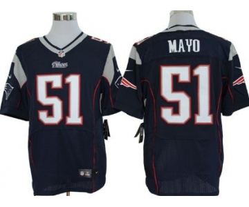 Nike New England Patriots #51 Jerod Mayo Blue Elite Jersey