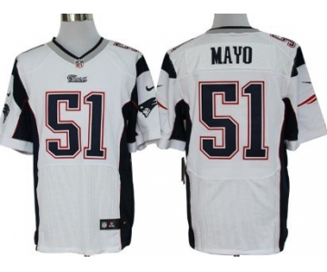 Nike New England Patriots #51 Jerod Mayo White Elite Jersey