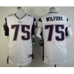 Nike New England Patriots #75 Vince Wilfork White Elite Jersey