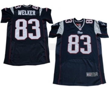 Nike New England Patriots #83 Wes Welker Blue Elite Jersey