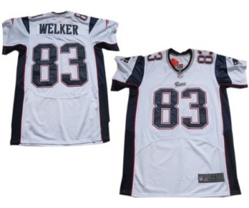 Nike New England Patriots #83 Wes Welker White Elite Jersey