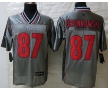 Nike New England Patriots #87 Rob Gronkowski 2013 Gray Vapor Elite Jersey