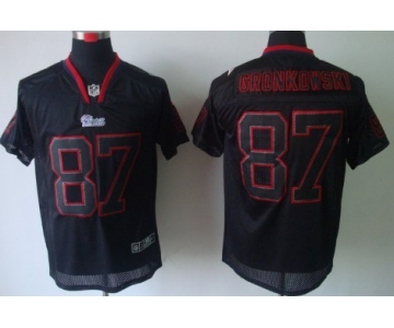 Nike New England Patriots #87 Rob Gronkowski Lights Out Black Elite Jersey