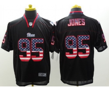 Nike New England Patriots #95 Chandler Jones 2014 USA Flag Fashion Black Elite Jersey