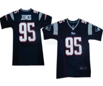 Nike New England Patriots #95 Chandler Jones Blue Elite Jersey